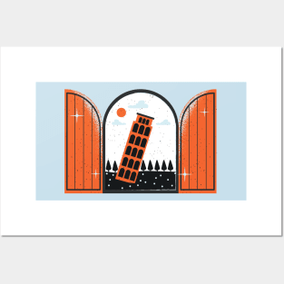 Leaning Tower Of Pisa Animated Posters and Art